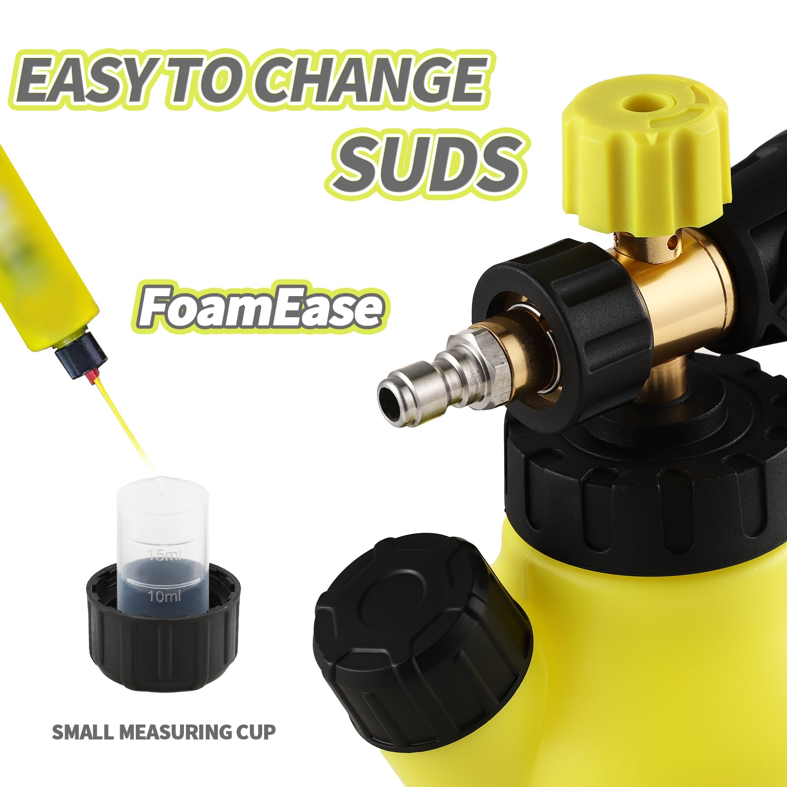 REALYOU foam cannon adjustable-nozzle enables wide or targeted spray