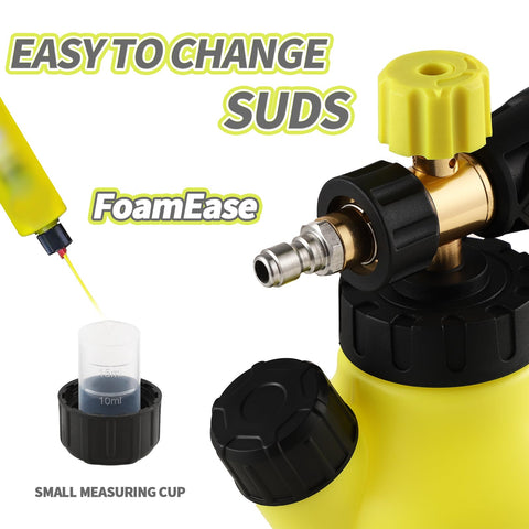 REALYOU foam cannon adjustable-nozzle enables wide or targeted spray