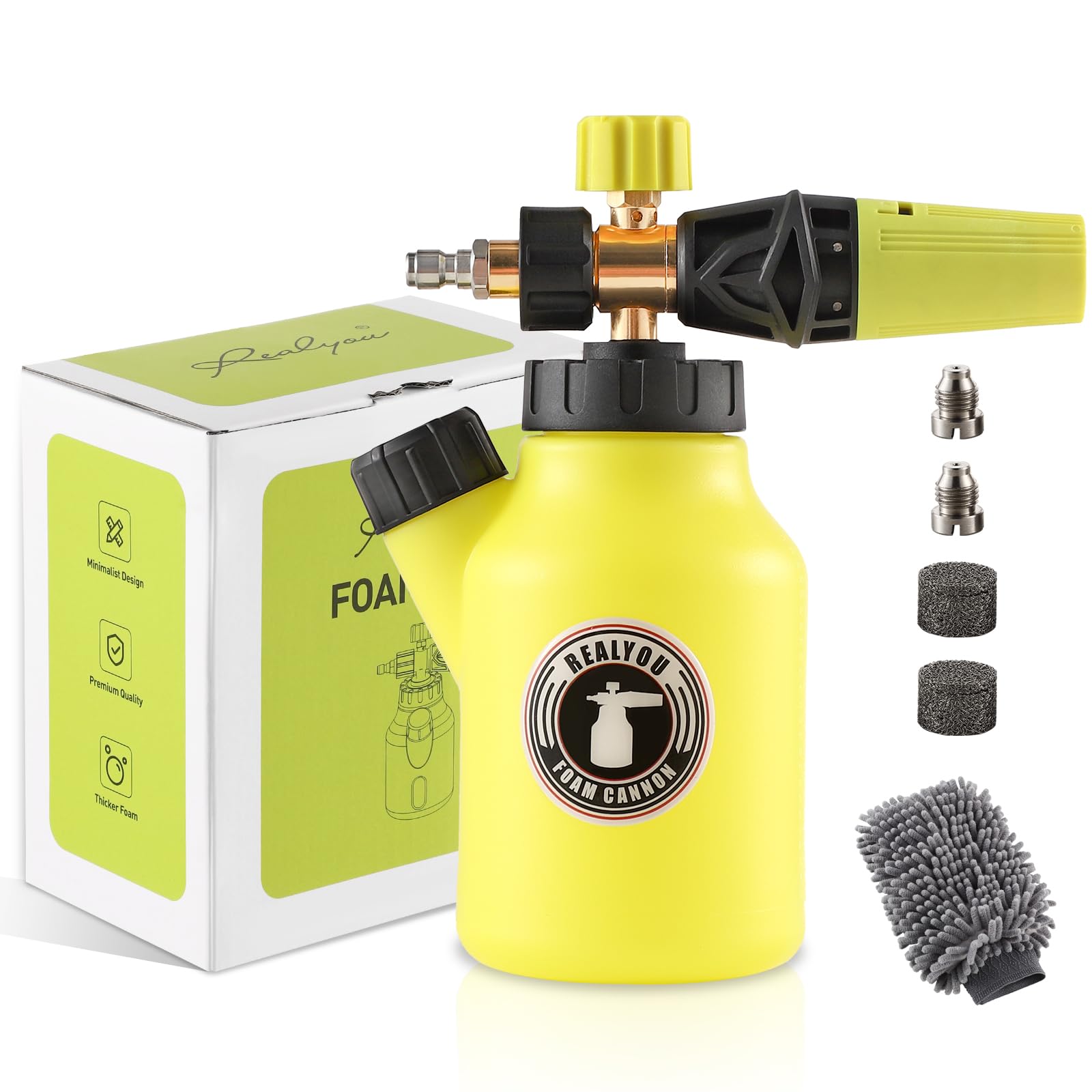REALYOU foam cannon compact-size design for easy handling during car washing