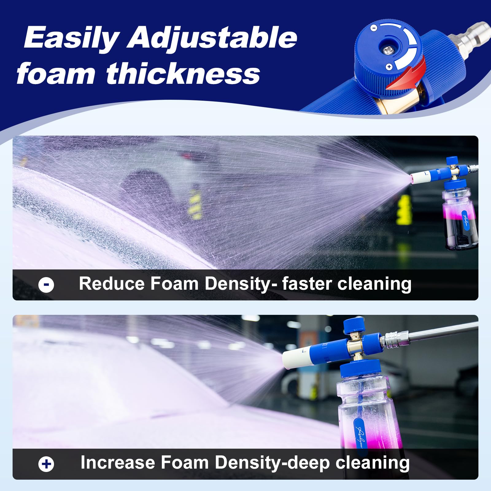 REALYOU foam cannon measuring bottle for clear, accurate mixing.