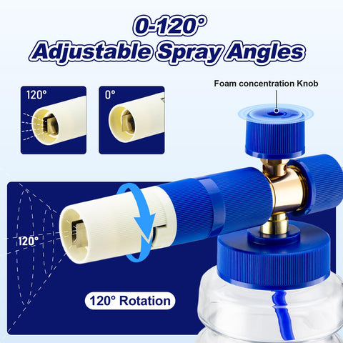 REALYOU foam cannon quick-connect system for quick accessory swaps.