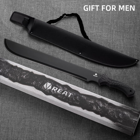 REAT Machete features durable construction and balanced design for tough use.