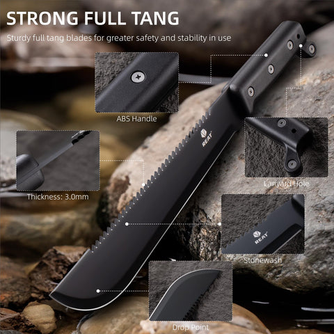 17-inch blade length balances chopping power and control with REAT.