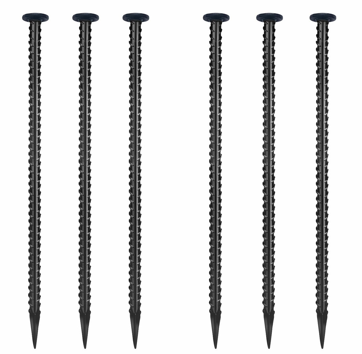 16-inch rebar stake with a 1-inch top for secure anchoring and rope control