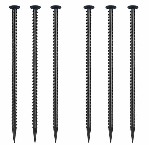 16-inch rebar stake with a 1-inch top for secure anchoring and rope control