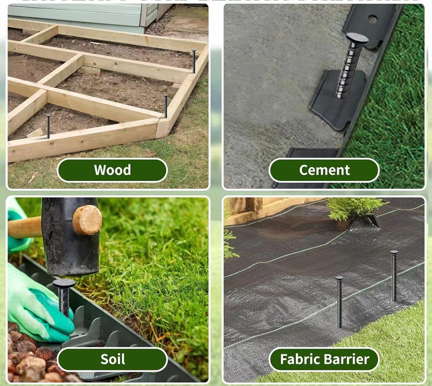 Rebar stake ideal for camping tents and garden supports.