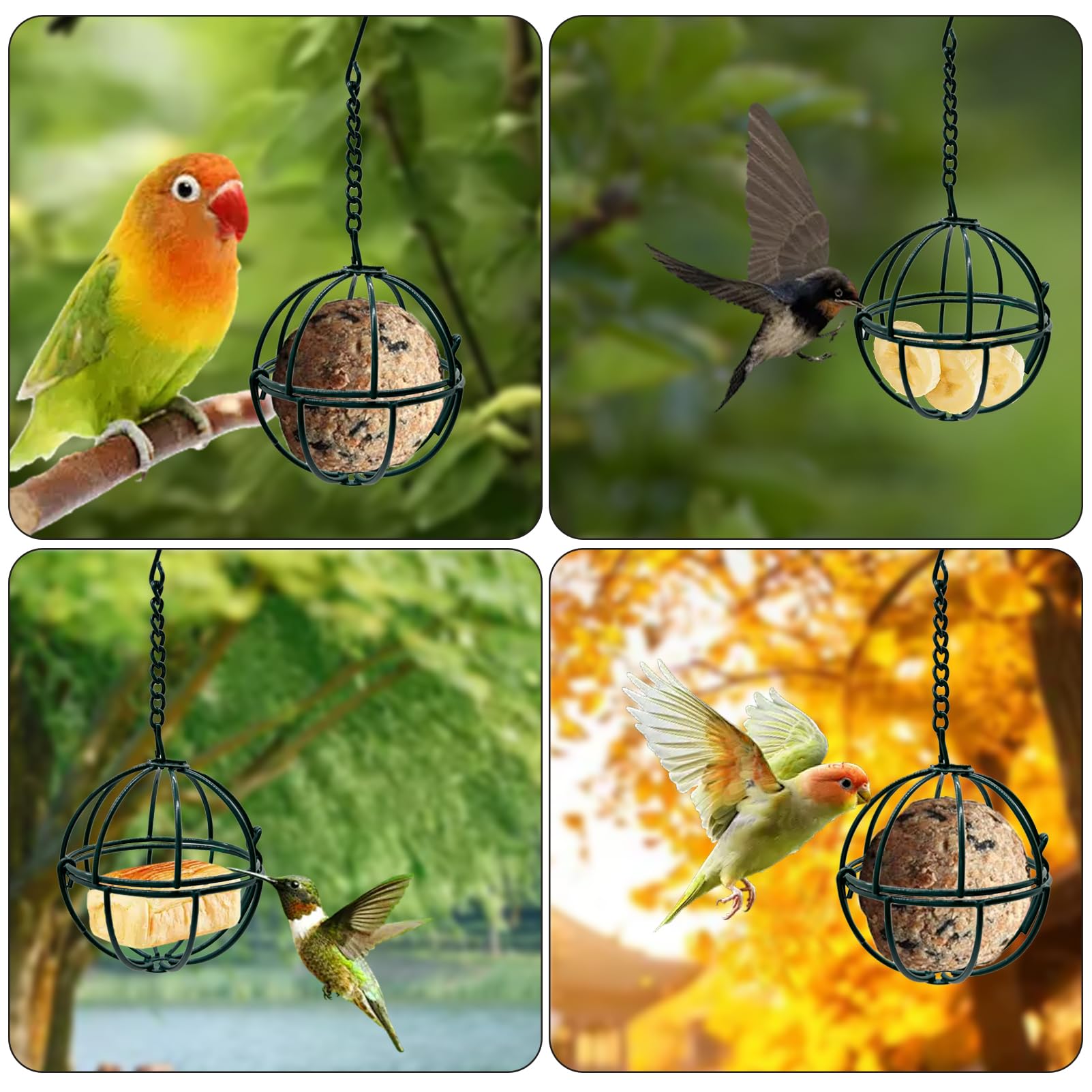 Rebecca Online ball suet feeder easy refill design for quick replenishment.