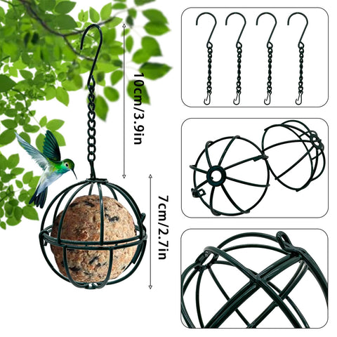 Rebecca Online ball suet feeder metal construction withstands weather.