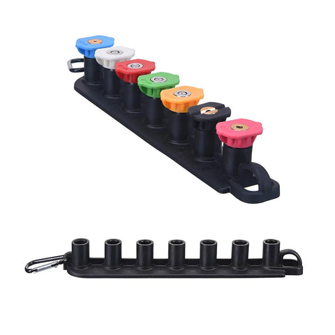 RecDec five-hole nozzle holder helps separate tips for fast switching.