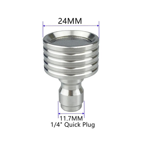 RecDec stainless steel spray adapter for car washing and garden watering.