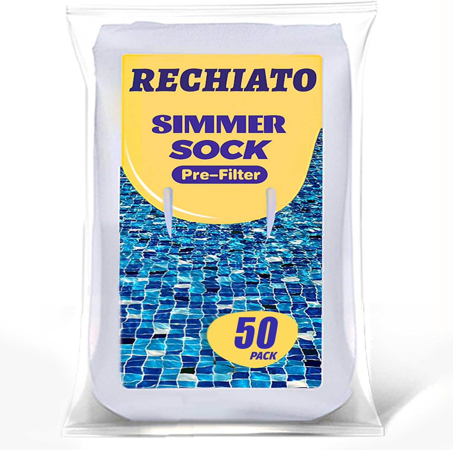 RECHIATO easy-install skimmer sock snaps onto the basket rim securely.