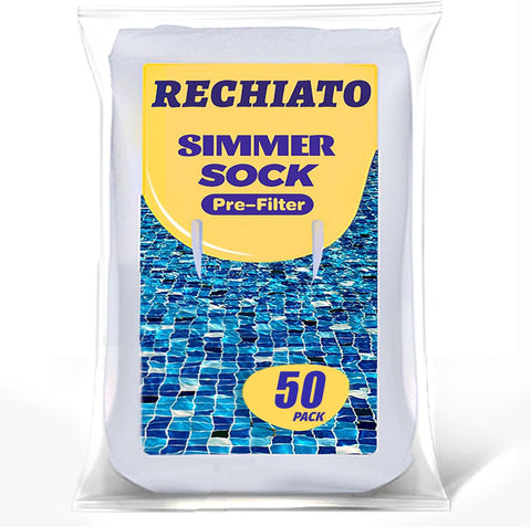 RECHIATO easy-install skimmer sock snaps onto the basket rim securely.