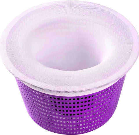 RECHIATO pool skimmer sock on basket catching leaves and debris