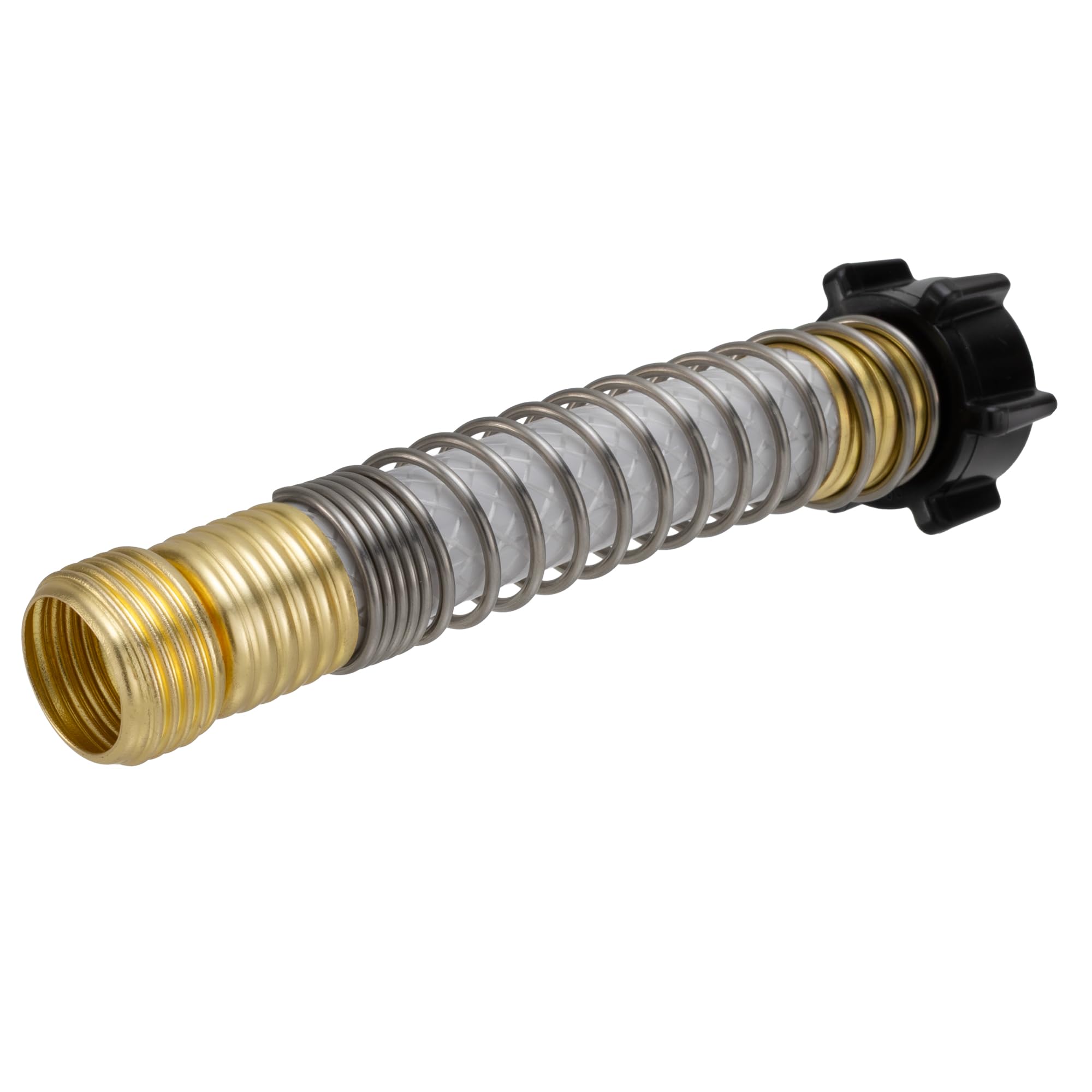 RecPro kink-free hose protector at faucet showing secure connection for smooth flow