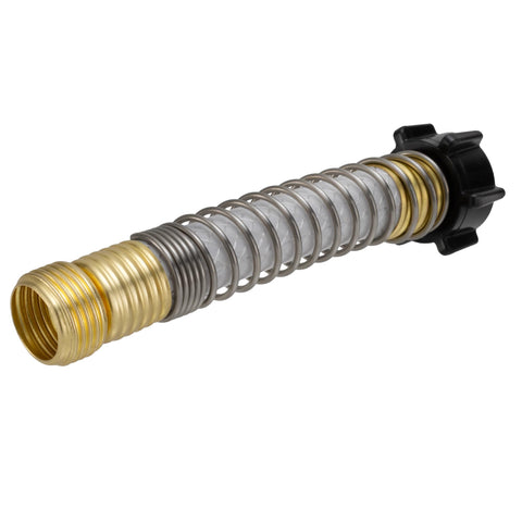 RecPro kink-free hose protector at faucet showing secure connection for smooth flow