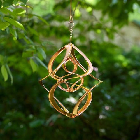 Red Carpet Studios Cosmix Copper Double Wind Sculpture handcrafted copper finish for outdoor durability