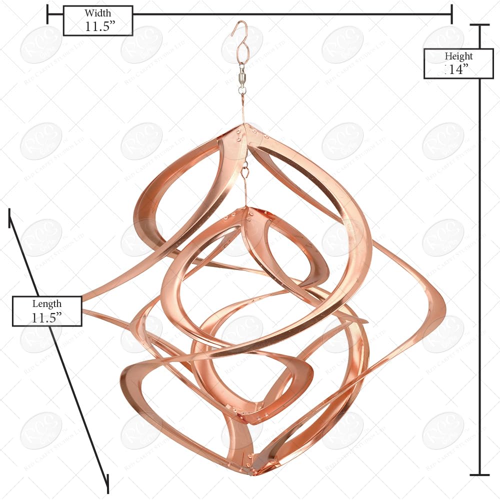 Red Carpet Studios Cosmix Copper Double Wind Sculpture a thoughtful gift for gardeners and outdoor lovers