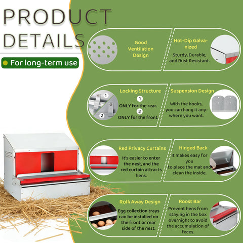 Redants durable galvanized steel nesting box resists moisture, pecking, and wear.