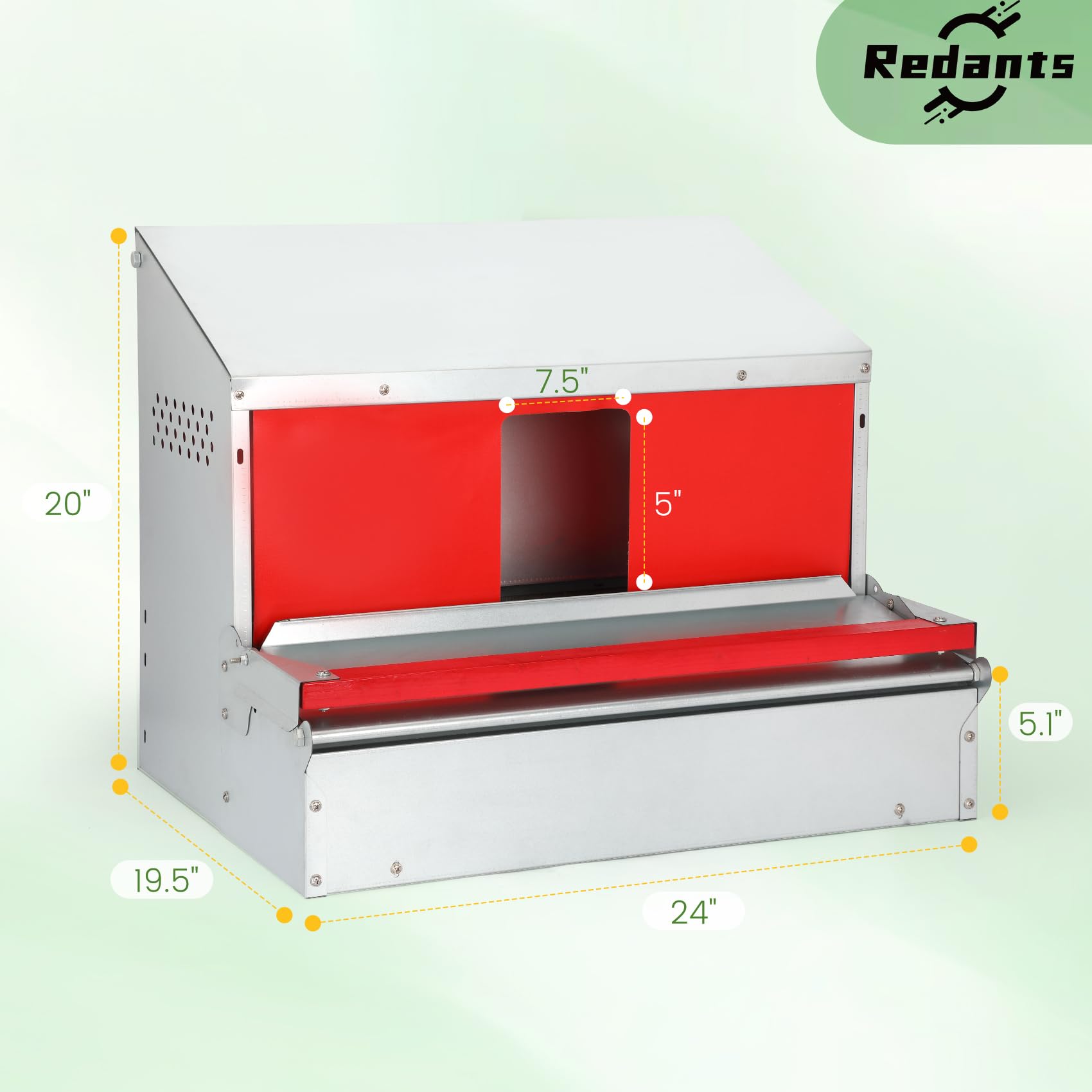 Redants reversible wall-mount nesting box designed for front or back installation.