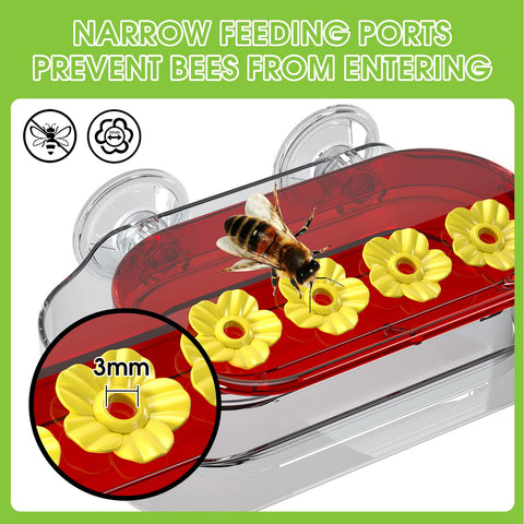Redboat hummingbird feeder easy-fill reservoir for quick refills and clean maintenance.