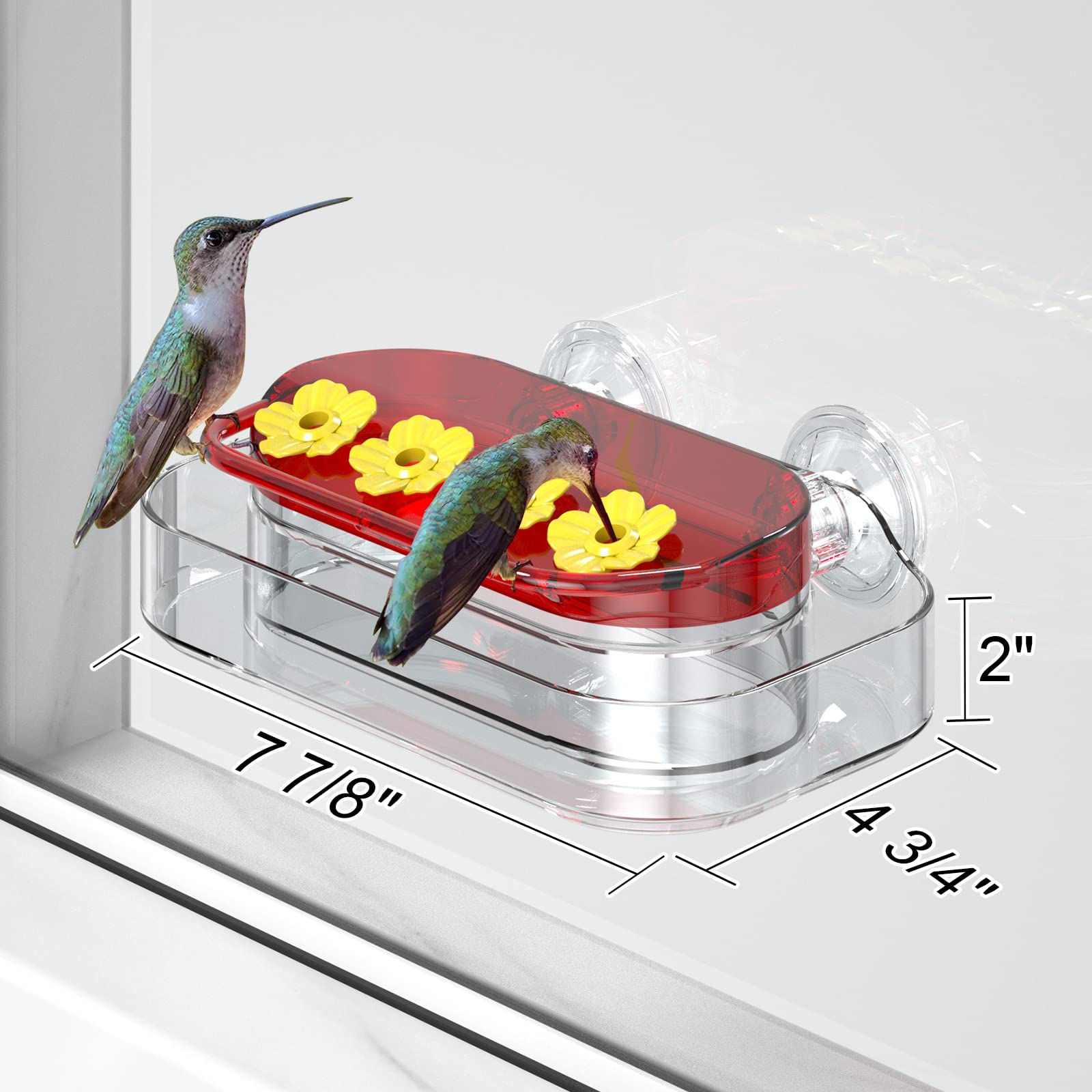 Redboat leak-resistant design keeps nectar contained and surfaces cleaner.
