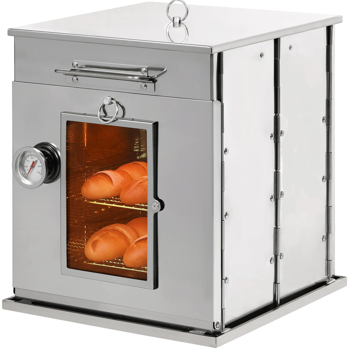 REDCAMP 14-inch foldable oven ready for compact storage and outdoor baking