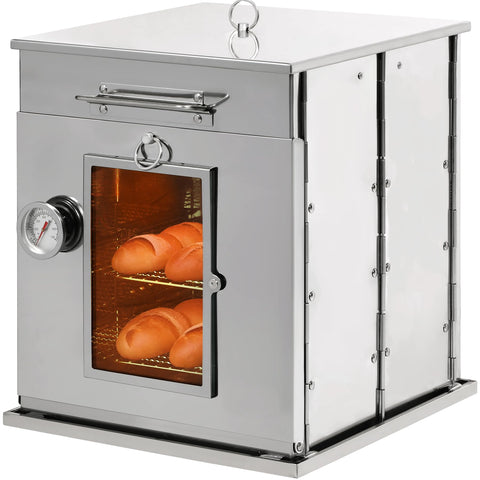 REDCAMP 14-inch foldable oven ready for compact storage and outdoor baking