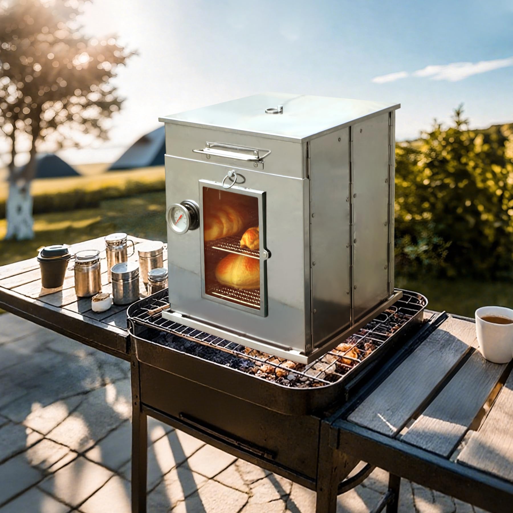 REDCAMP oven assembly easy for quick setup during outdoor trips