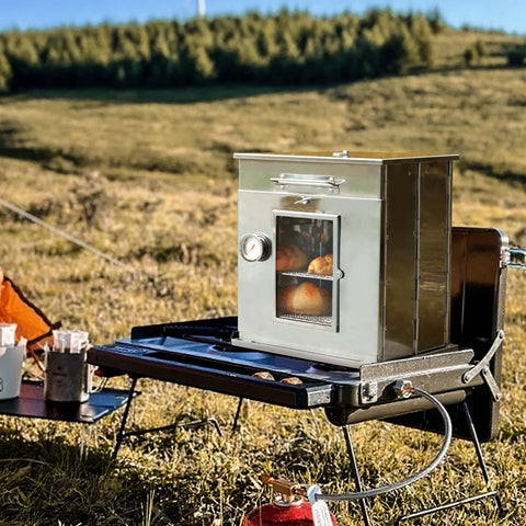 REDCAMP durable buckles and latches secure the oven during transport