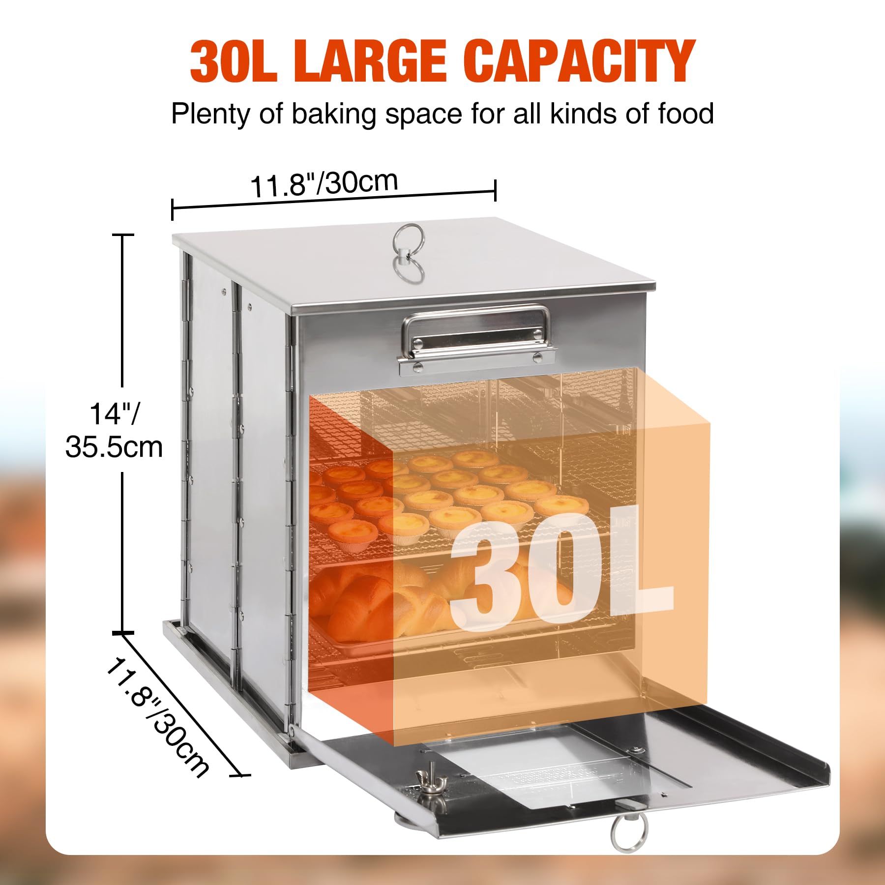REDCAMP oven stainless steel body built for durability in the outdoors