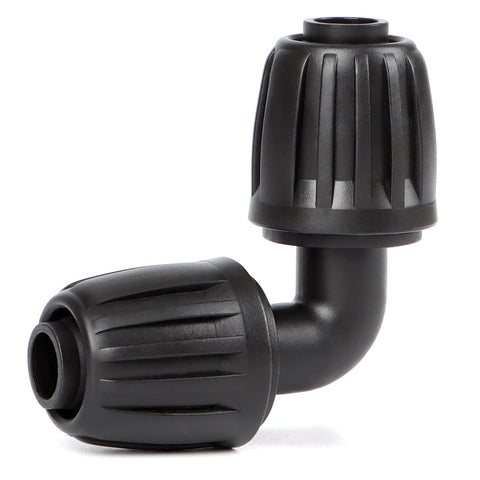 RedChili 90-degree elbow for 1/2-inch tubing ensures a secure, leak-free irrigation angle.