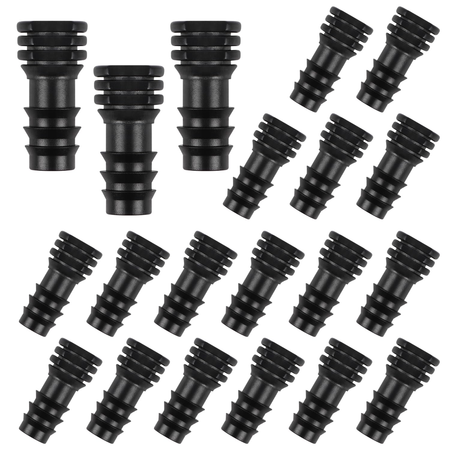 RedChili 20-pack end plugs for 1/2 inch tubing, ideal for leak-free irrigation