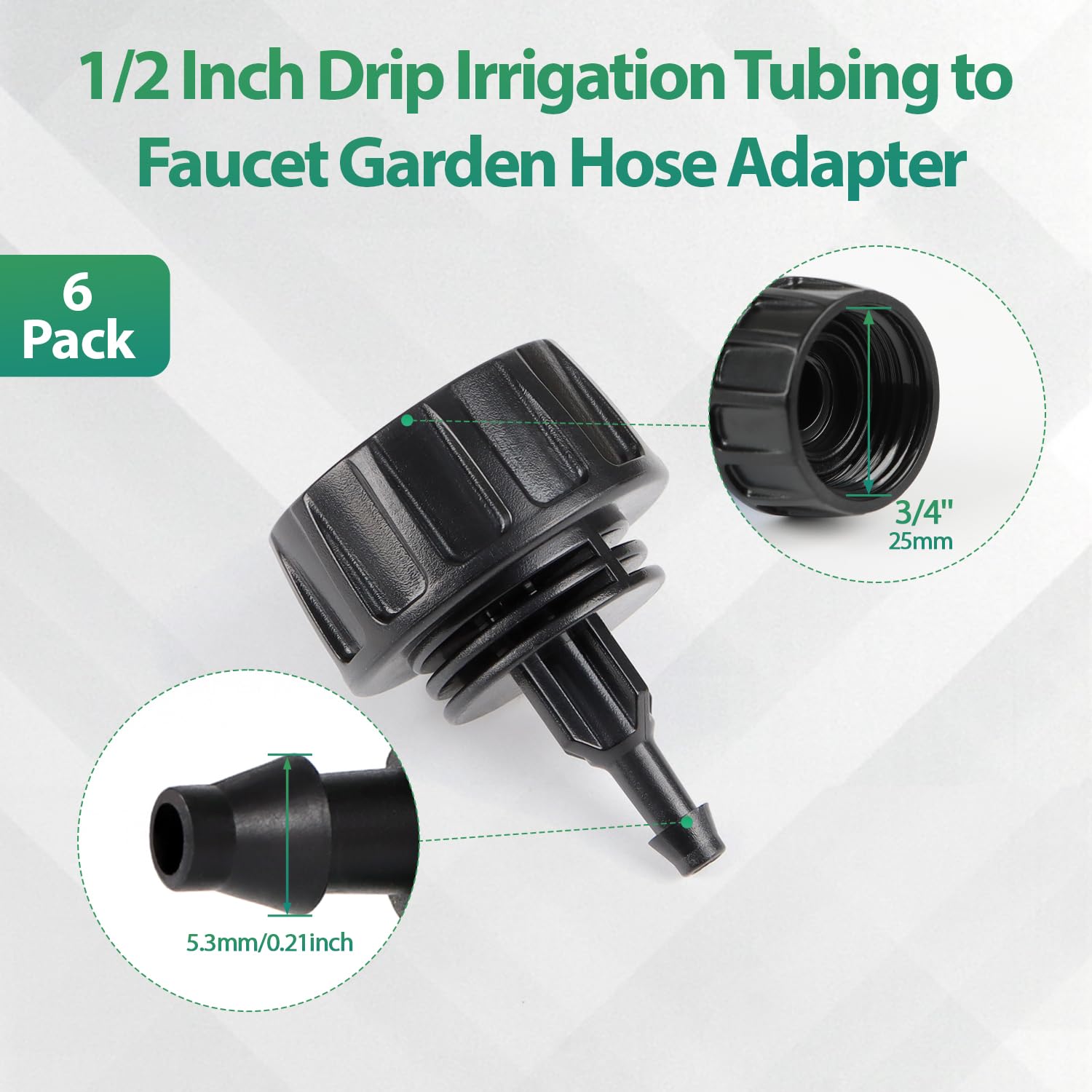 RedChili 3/4-inch FHT to 1/4-inch barb for secure irrigation.