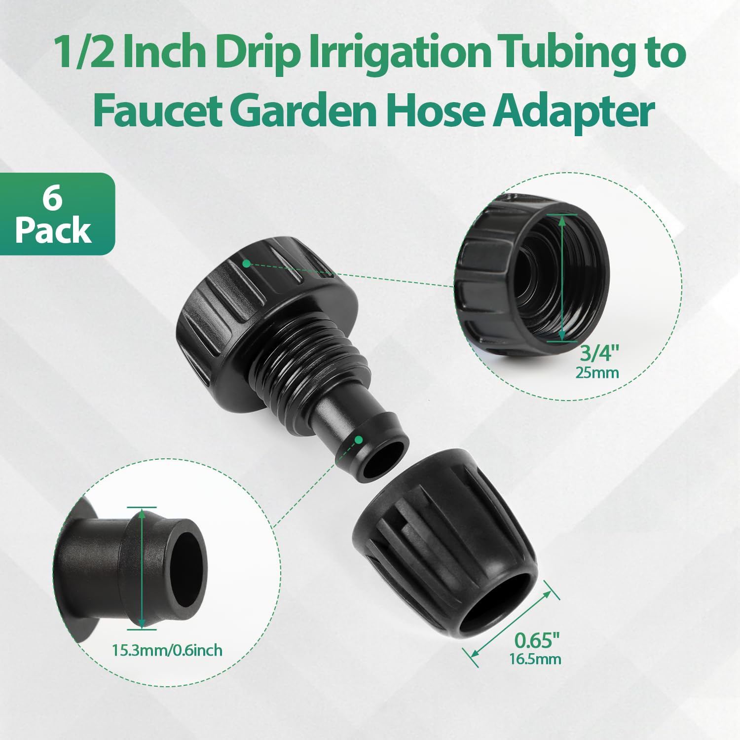 RedChili 34in-fht-to-12in-barb close-up highlights leak-free installation.