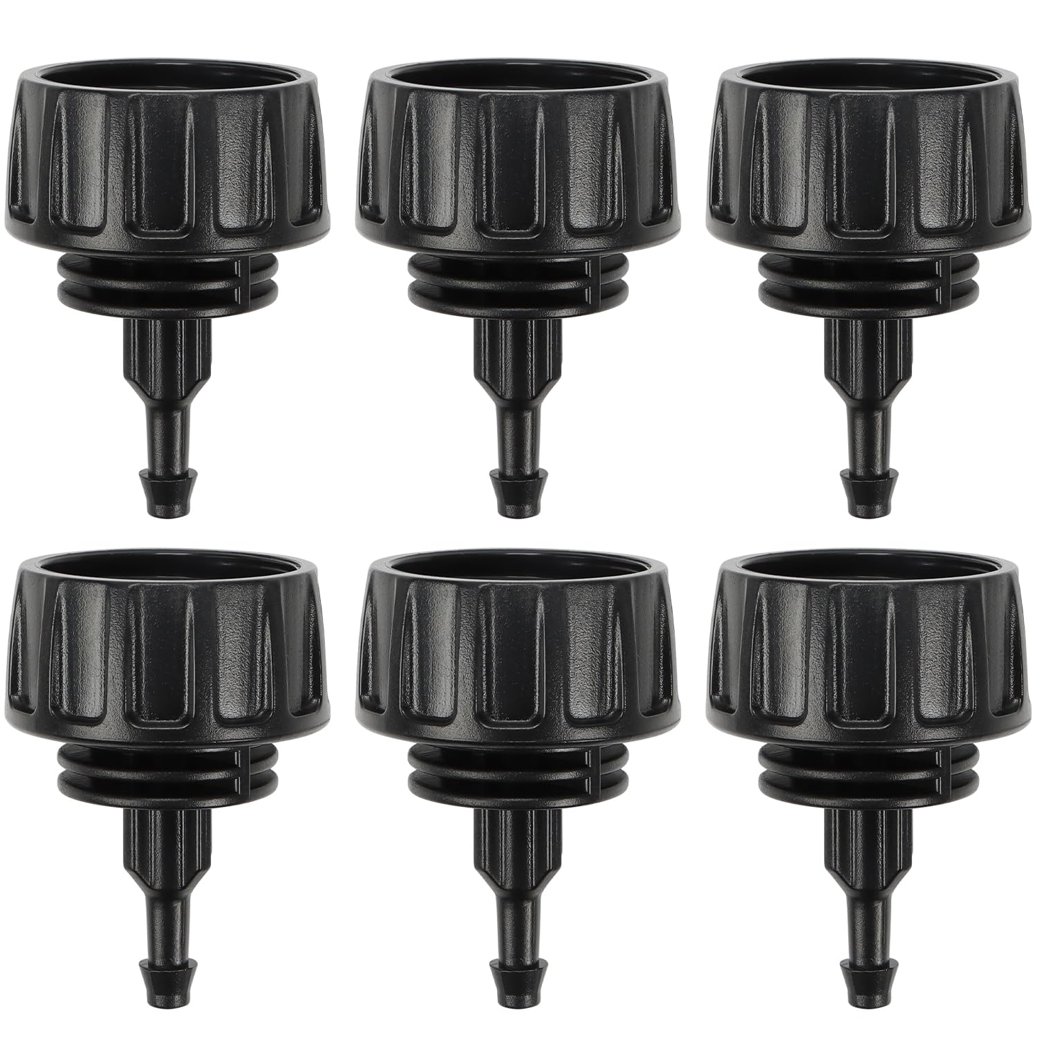 RedChili 6-pack 1/4-inch to 3/4-inch adapter connects hose to drip tubing.