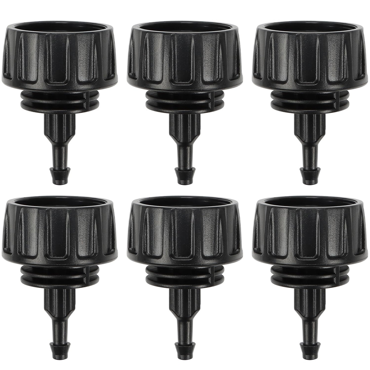RedChili 6-pack 1/4-inch to 3/4-inch adapter connects hose to drip tubing.