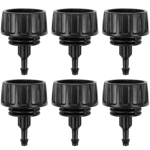 RedChili 6-pack 1/4-inch to 3/4-inch adapter connects hose to drip tubing.