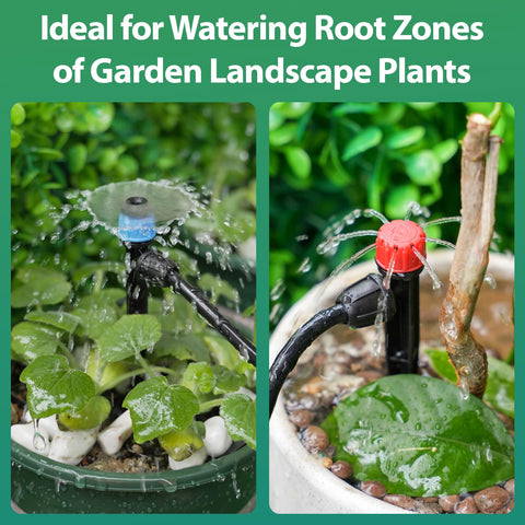 RedChili adjustable-cap emitter enables easy flow control for flexible watering.