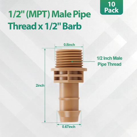 RedChili drip irrigation connector with swivel end provides secure attachment.