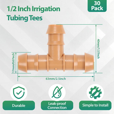 RedChili drip tees 1/2-inch tubing fit for durable, leak-free connections.