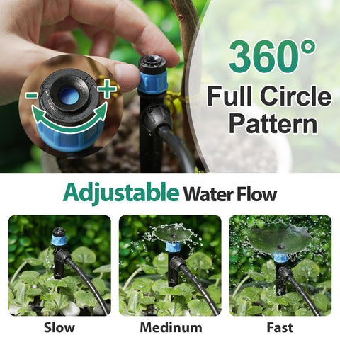 RedChili fan-shape pattern spray highlights efficient watering in garden beds