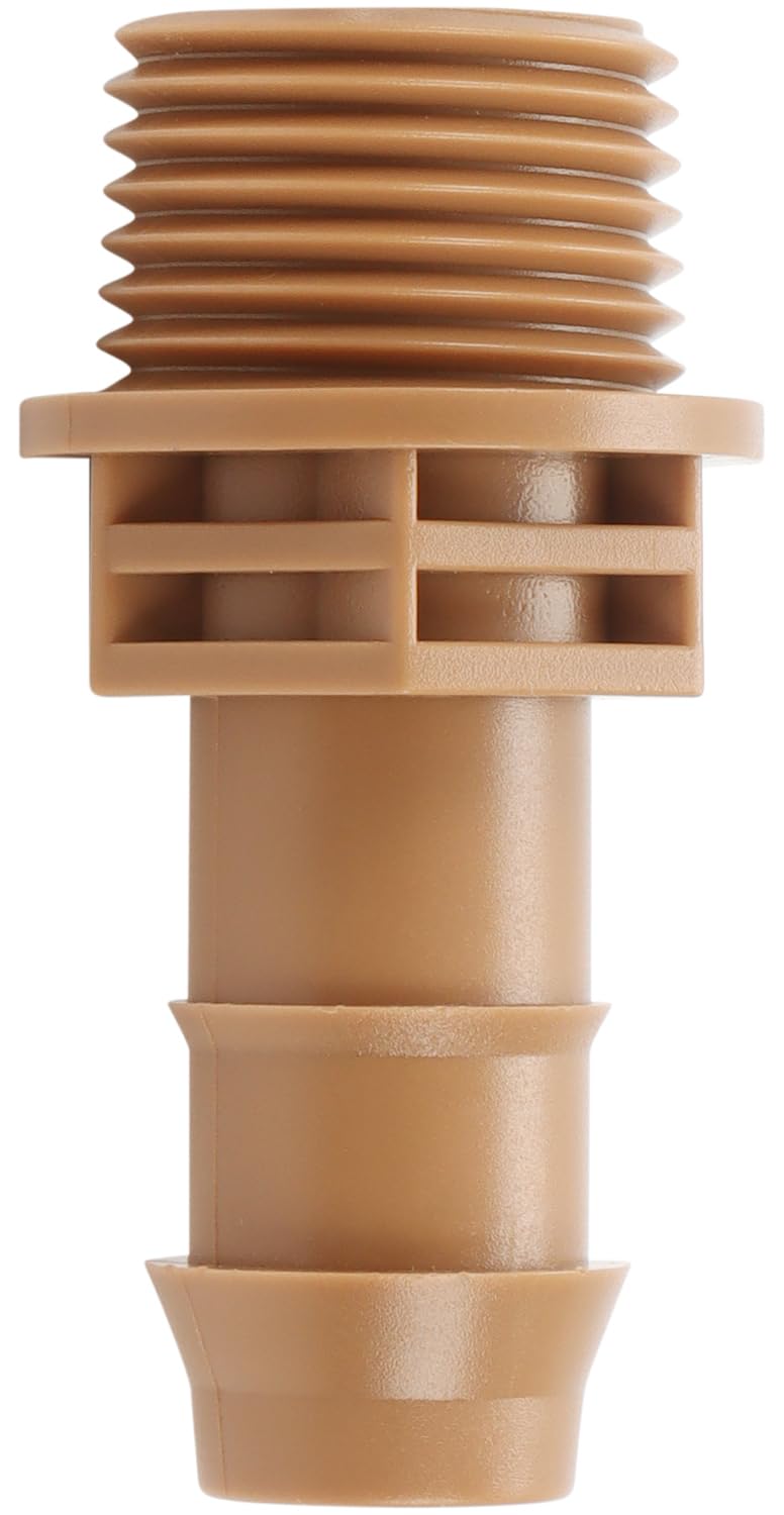 RedChili halfinch MPT to barb adapter pack enables quick leak-free drip connections.