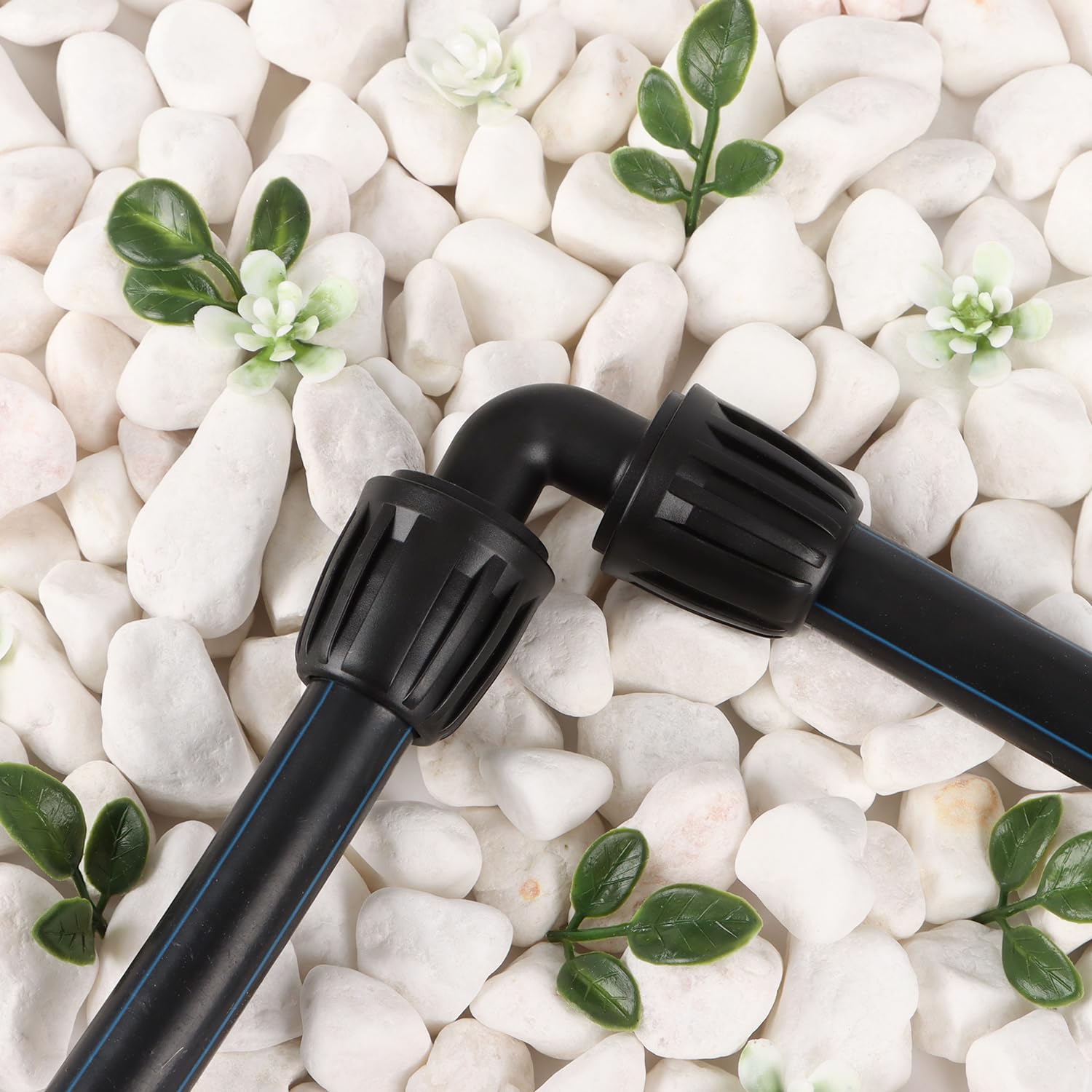 RedChili UV-durable hard plastic elbow withstands outdoor irrigation conditions.