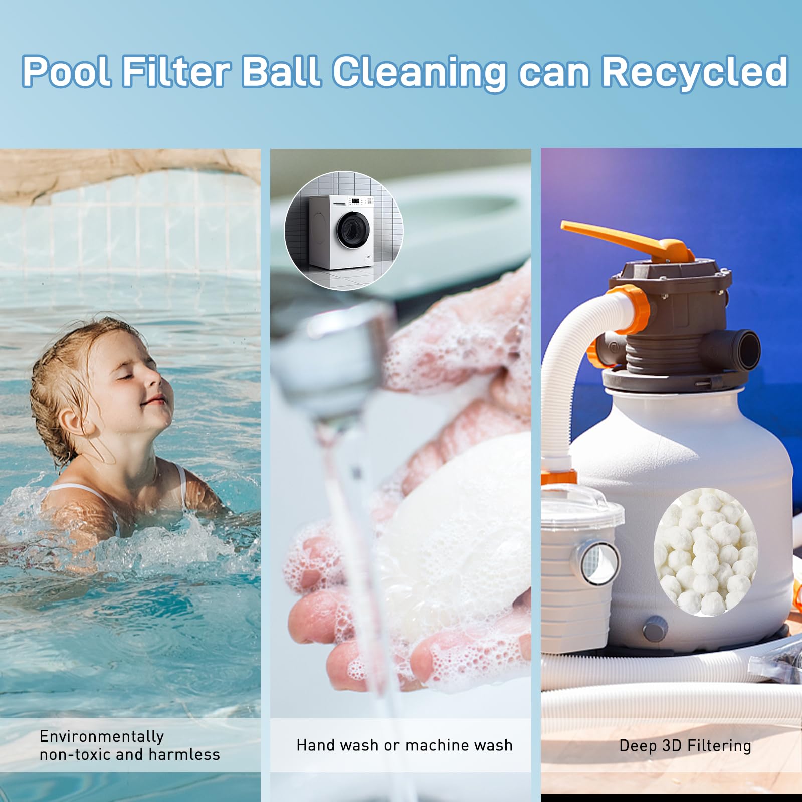 Redcoutt filter balls packaging highlights eco-friendly reusable media