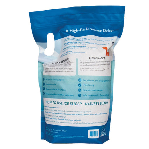 Close-up of Redmond Ice Slicer granules underscores fast-acting melt.