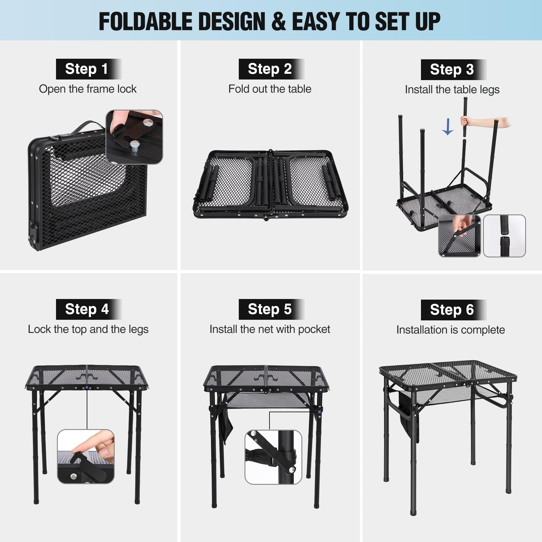 RedSwing three height settings support varied cooking angles