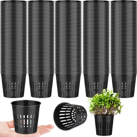 Reeooue 2-inch net pot with slotted mesh for hydroponics.