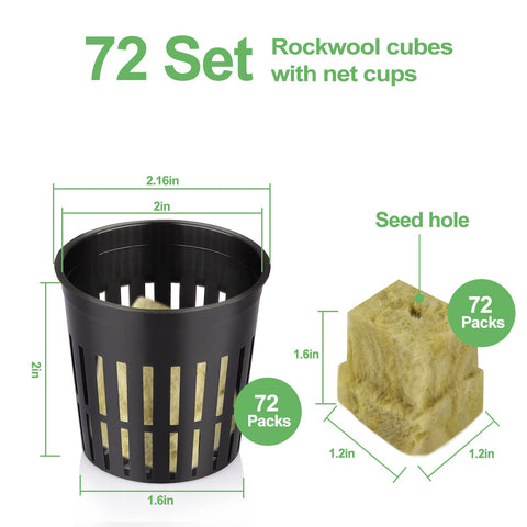 Reeooue rockwool cubes support germination and early growth
