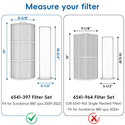 REEPLAR 6541-397 spa filter outer with 80 sq ft filtration area