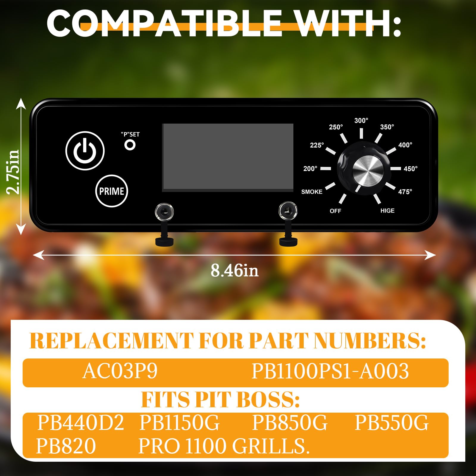 REEPLAR AC03P9 control board with smoke mode patterns for even wood pellet cooking